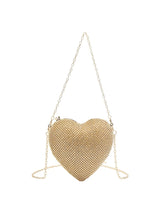 Women’s Heart Shape Evening Clutch Bag - KissProm