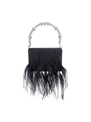 Women’s Orstrich Feather Beaded Clutch Bags - KissProm