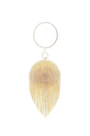 Women’s Rhinestone Fringe Disco Ball Evening Clutch Bags - KissProm