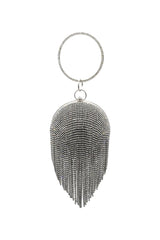 Women’s Rhinestone Fringe Disco Ball Evening Clutch Bags - KissProm