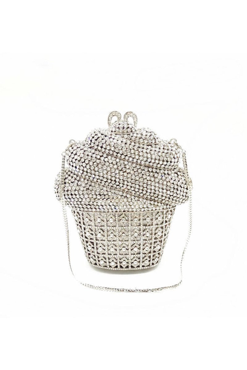 Women’s Rhinestones Cup of Ice Cream Evening Clutch - KissProm