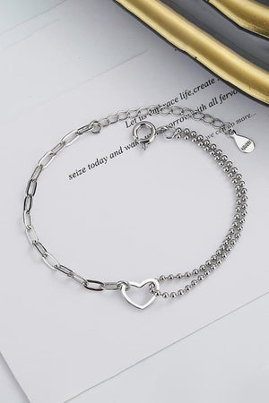Love Heart Link Bracelets - KissProm