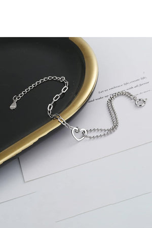 Love Heart Link Bracelets - KissProm