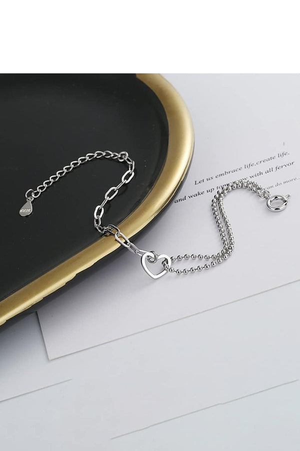 Love Heart Link Bracelets - KissProm