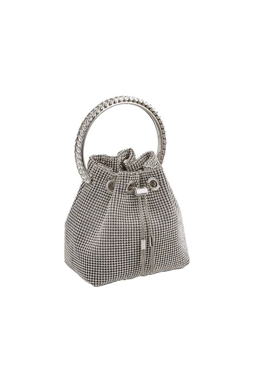Women’s Small Rhinestone Clutch Bucket Bags - KissProm