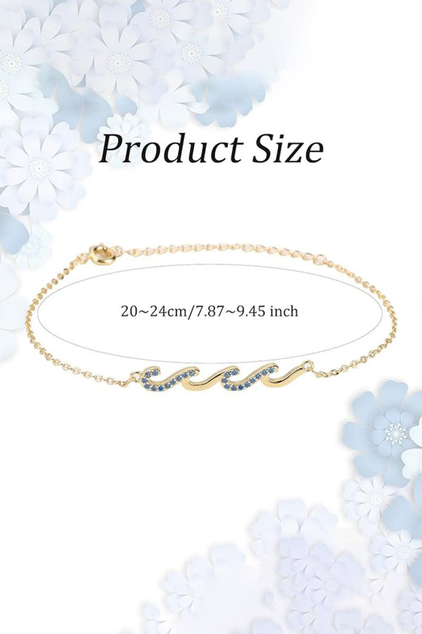 Women's Gold Adjustable Bracelets with Rhinestone - KissProm