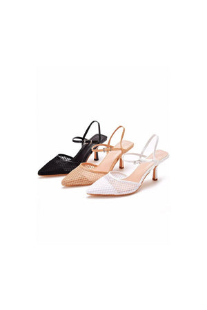 Women's Leatherette With Ankle Strap Closed Toe Stiletto Heel Wedding Shoes - KissProm