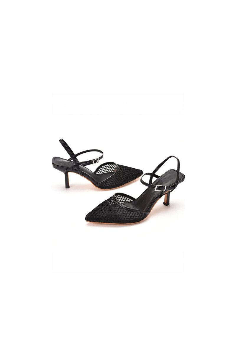 Women's Leatherette With Ankle Strap Closed Toe Stiletto Heel Wedding Shoes - KissProm