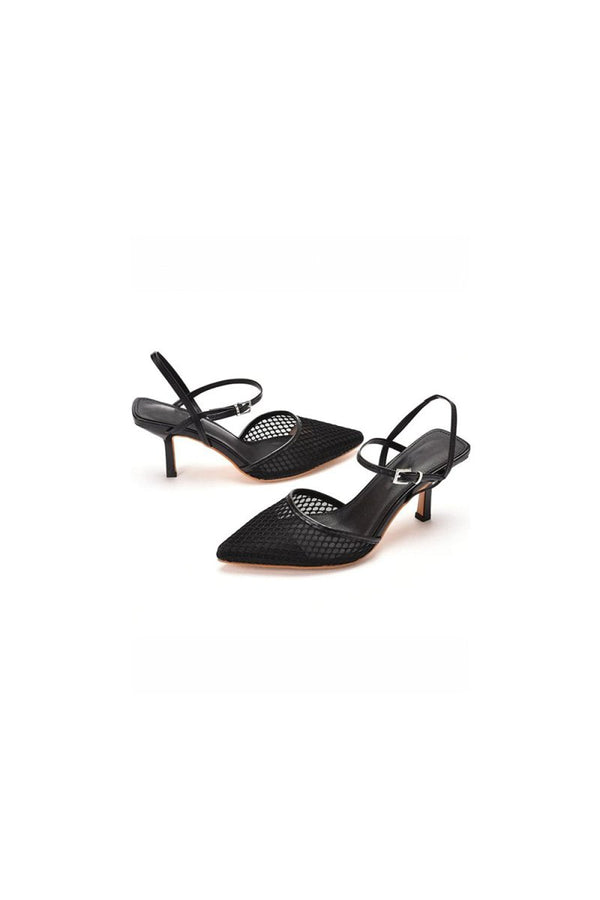 Women's Leatherette With Ankle Strap Closed Toe Stiletto Heel Wedding Shoes - KissProm