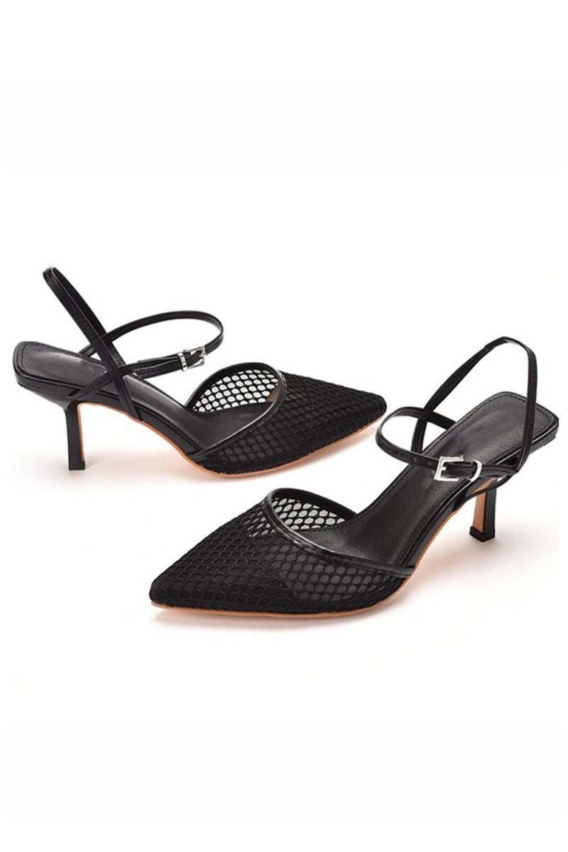 Women's Leatherette With Ankle Strap Closed Toe Stiletto Heel Wedding Shoes - KissProm