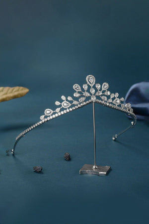 Women's Silver Cubic Zirconia Crowns - KissProm
