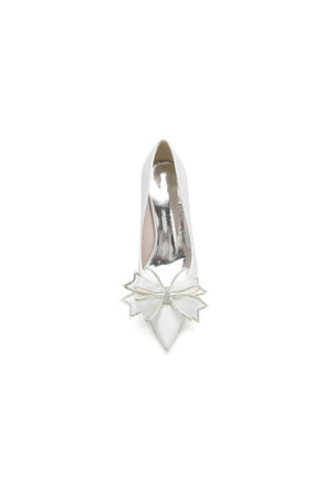 Women's Wedding Shoes Pointed Toe Stiletto Heels With Bow - KissProm