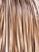 Xeni | Beige - V Neck A-Line Metallic Pleated Short Homecoming Dresses