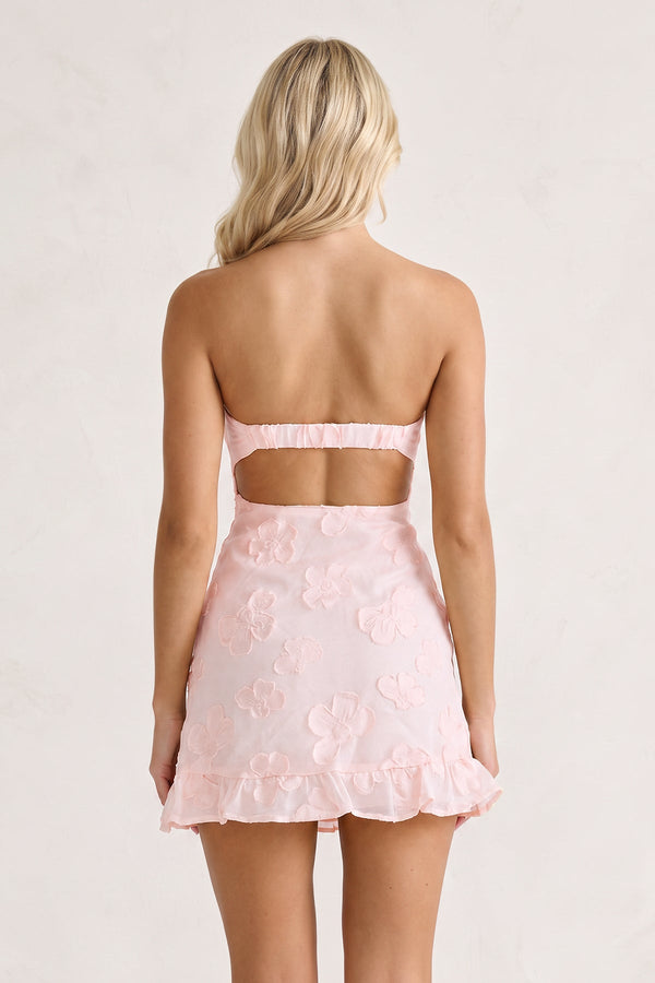 Pink Sweetheart Embroidered Tulle Ruffled A-Line Homecoming Dress (2) | KISSPROM