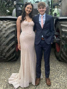 KissProm-Yoshi Mermaid Sweetheart Champagne Sequins Prom Dresses