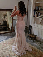 KissProm-Yoshi Mermaid Sweetheart Pink Sequins Prom Dresses