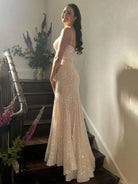 KissProm-Yoshi Mermaid Sweetheart Champagne Sequins Prom Dresses