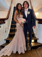 Yoshi | Mermaid Sweetheart Sky Blue Sequins Prom Dresses - KissProm