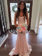 Yoshi | Mermaid Sweetheart Sky Blue Sequins Prom Dresses - KissProm