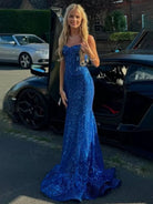 KissProm-Yoshi Mermaid Sweetheart Royal Blue Sequins Prom Dresses