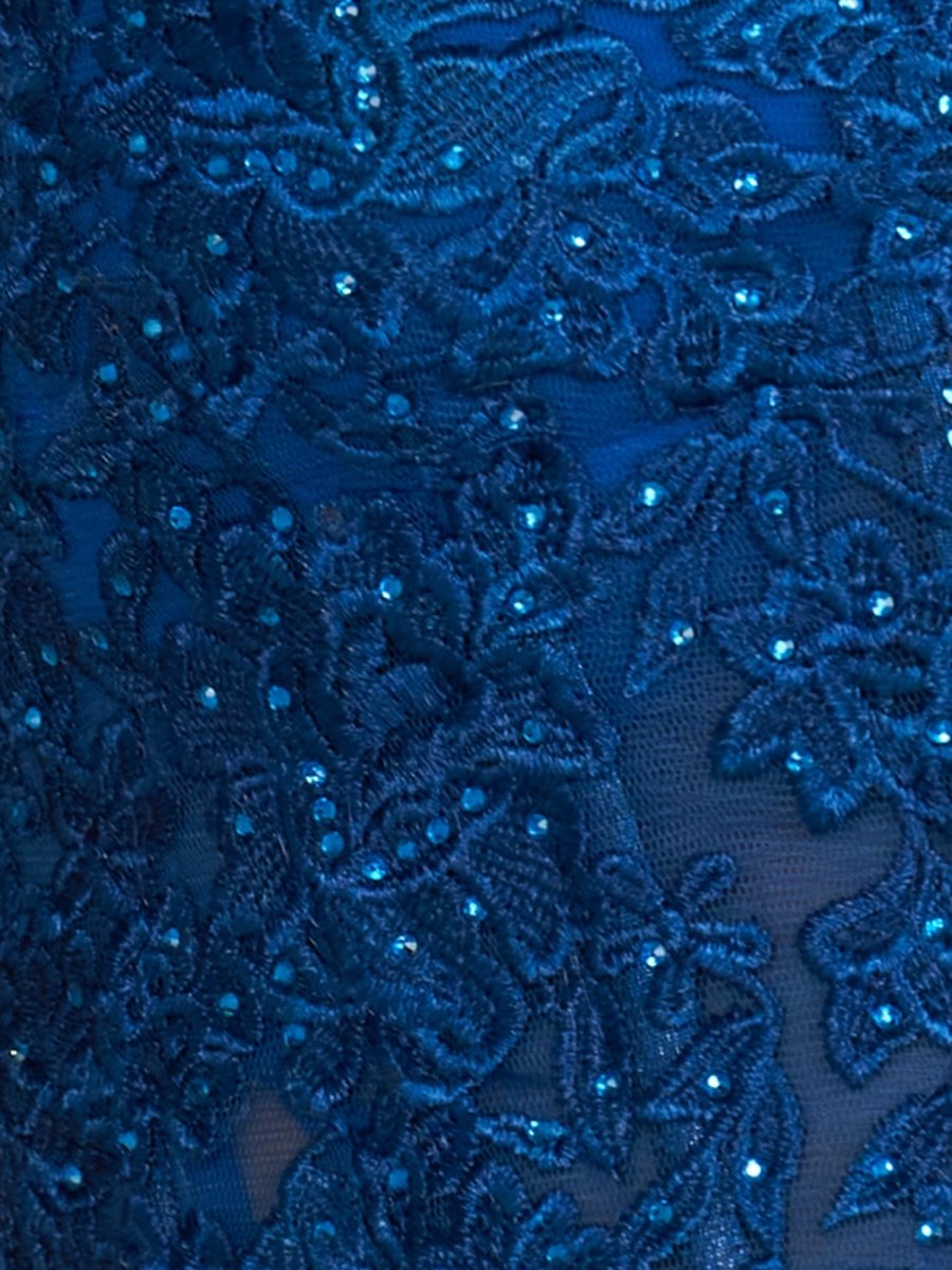 Zalen | Royal Blue - Bodycon Sweetheart Metallic Homecoming Dresses with Appliques