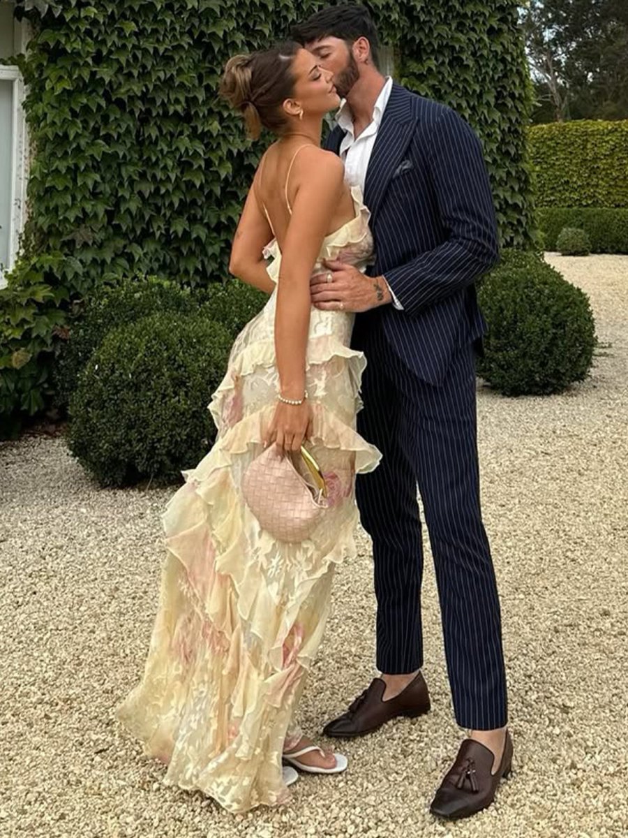 Zaylee | Yellow Spaghetti Straps Mermaid Long Prom Dress with Ruffles - KissProm