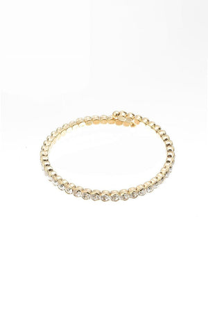 Silver Strencth Round Cuff Tennis Bracelets - KissProm