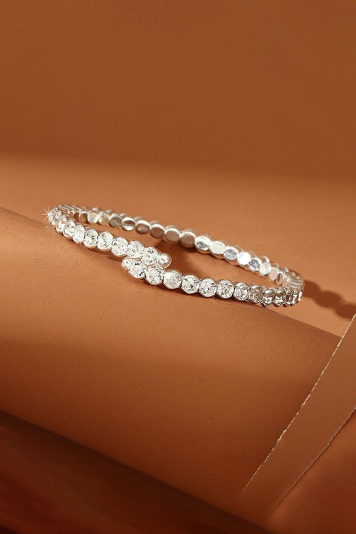 Silver Strencth Round Cuff Tennis Bracelets - KissProm