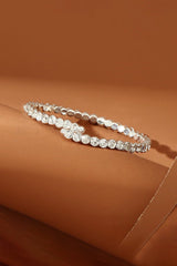 Silver Strencth Round Cuff Tennis Bracelets - KissProm
