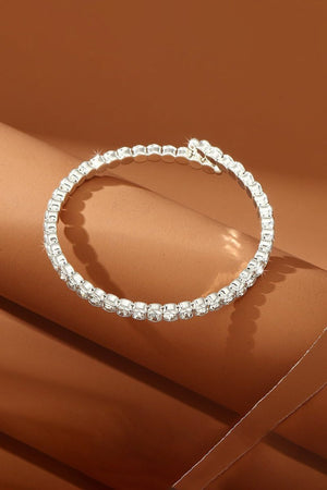 Silver Strencth Round Cuff Tennis Bracelets - KissProm