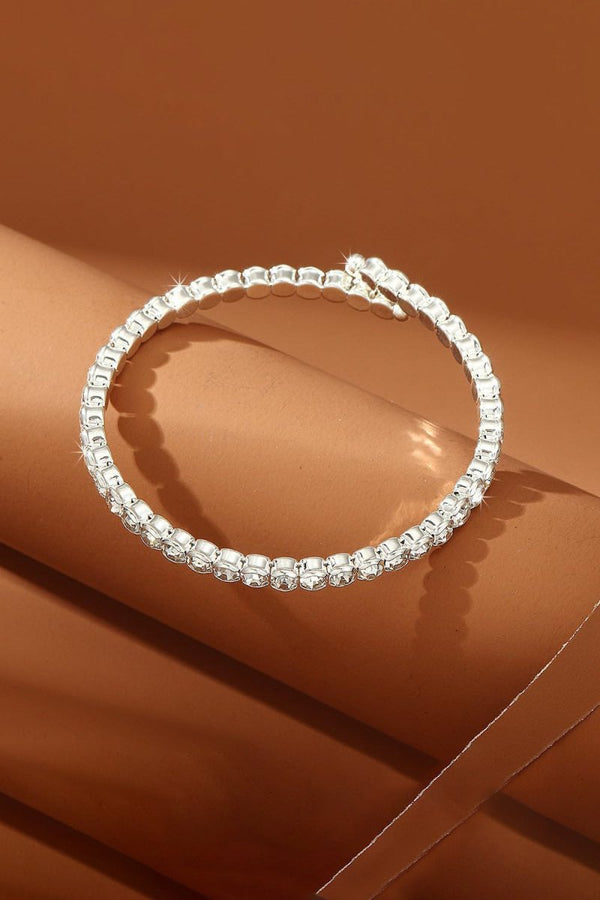 Silver Strencth Round Cuff Tennis Bracelets - KissProm