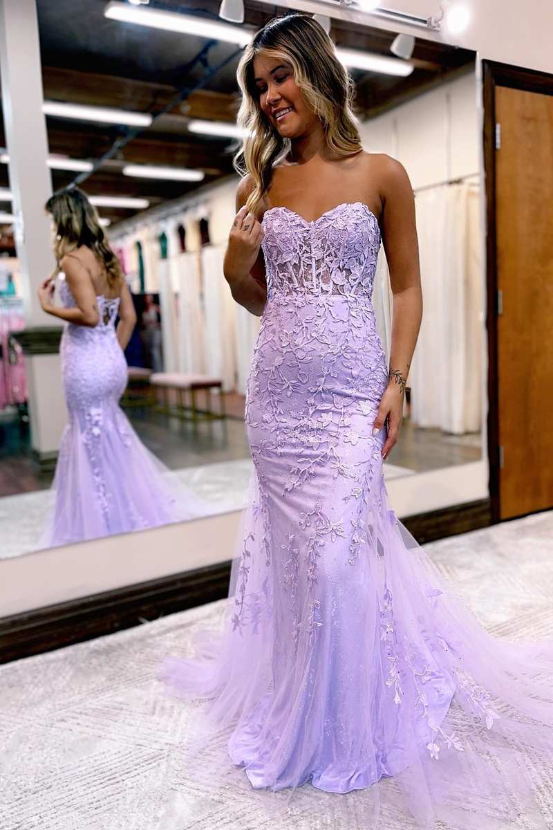Tinsley |Mermaid Sweetheart Tulle Lace Prom Dress