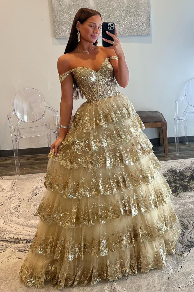 Champagne Gold Princess Champagne Gold Quinceanera Dresses With Off  Shoulder Applique, Beading, And Sweet 16 Pageant Gown Vestidos De 15 Años  From Alegant_lady, $195.73 | DHgate.Com
