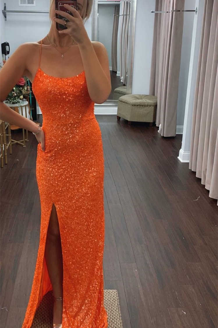 Catalina |Mermaid Sequins Long Prom dress with Slit