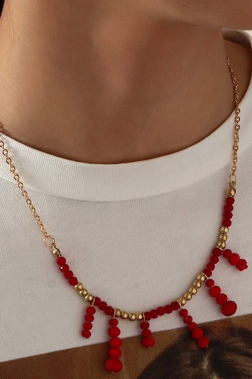 Boho Style Red Necklace - KissProm