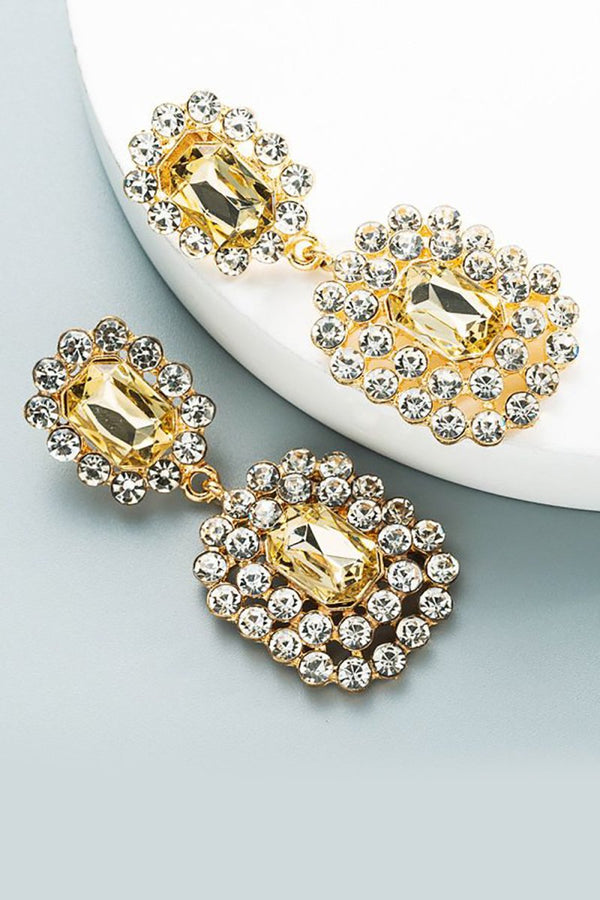 Golden Beaded Party Earrings - KissProm