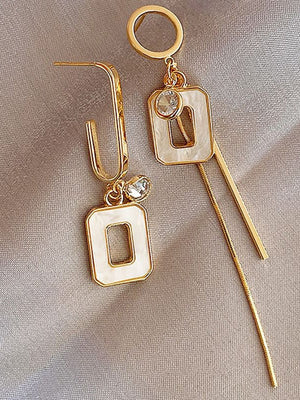 Asymmetric Square Tassel Minimalist Earrings - KissProm