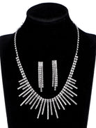 Tassel Necklace Earrings Pendant Two Piece Set - KissProm