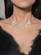 Tassel Necklace Earrings Pendant Two Piece Set - KissProm