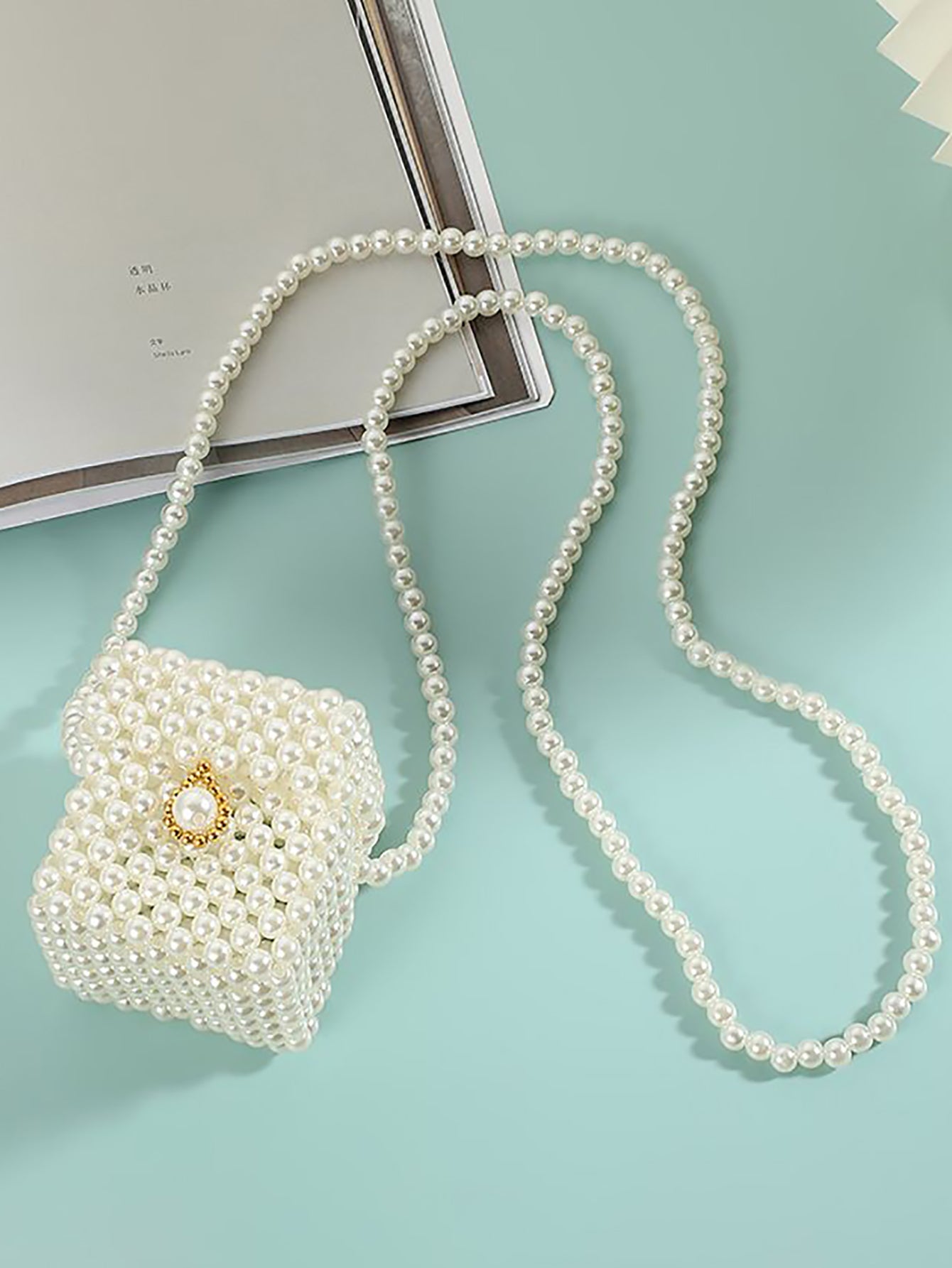 Pearl Square Party Chain Handbag