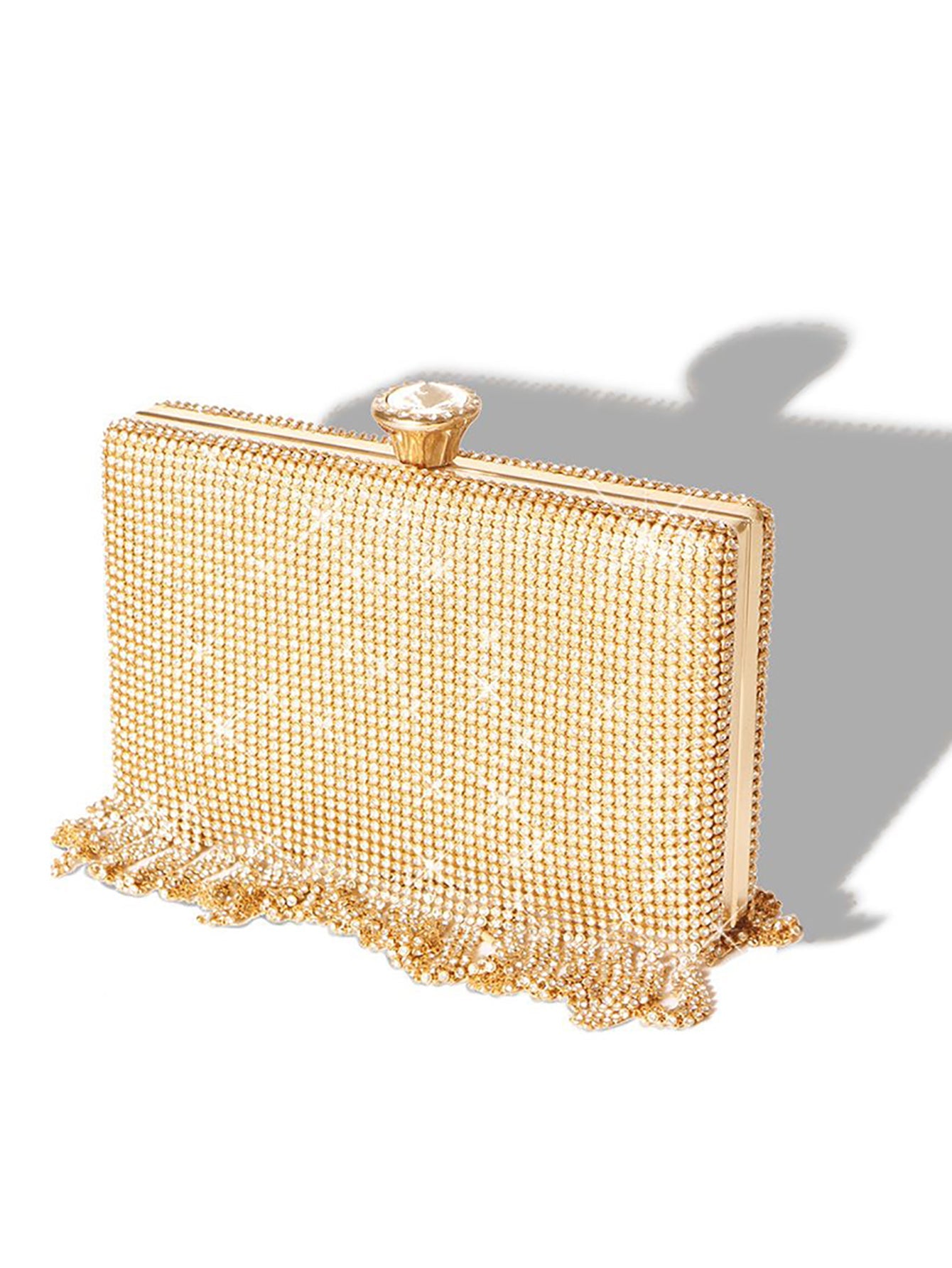 Tassels Golden Exquisite Square Party Handbag