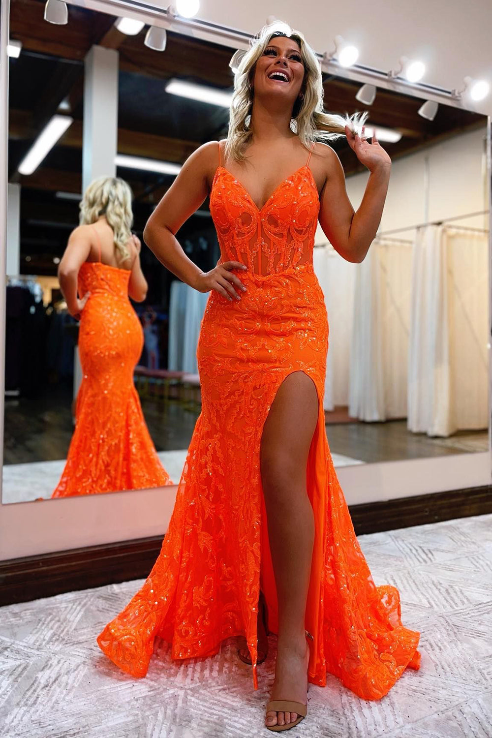 Buy Orange Ball Gown Online In India - Etsy India