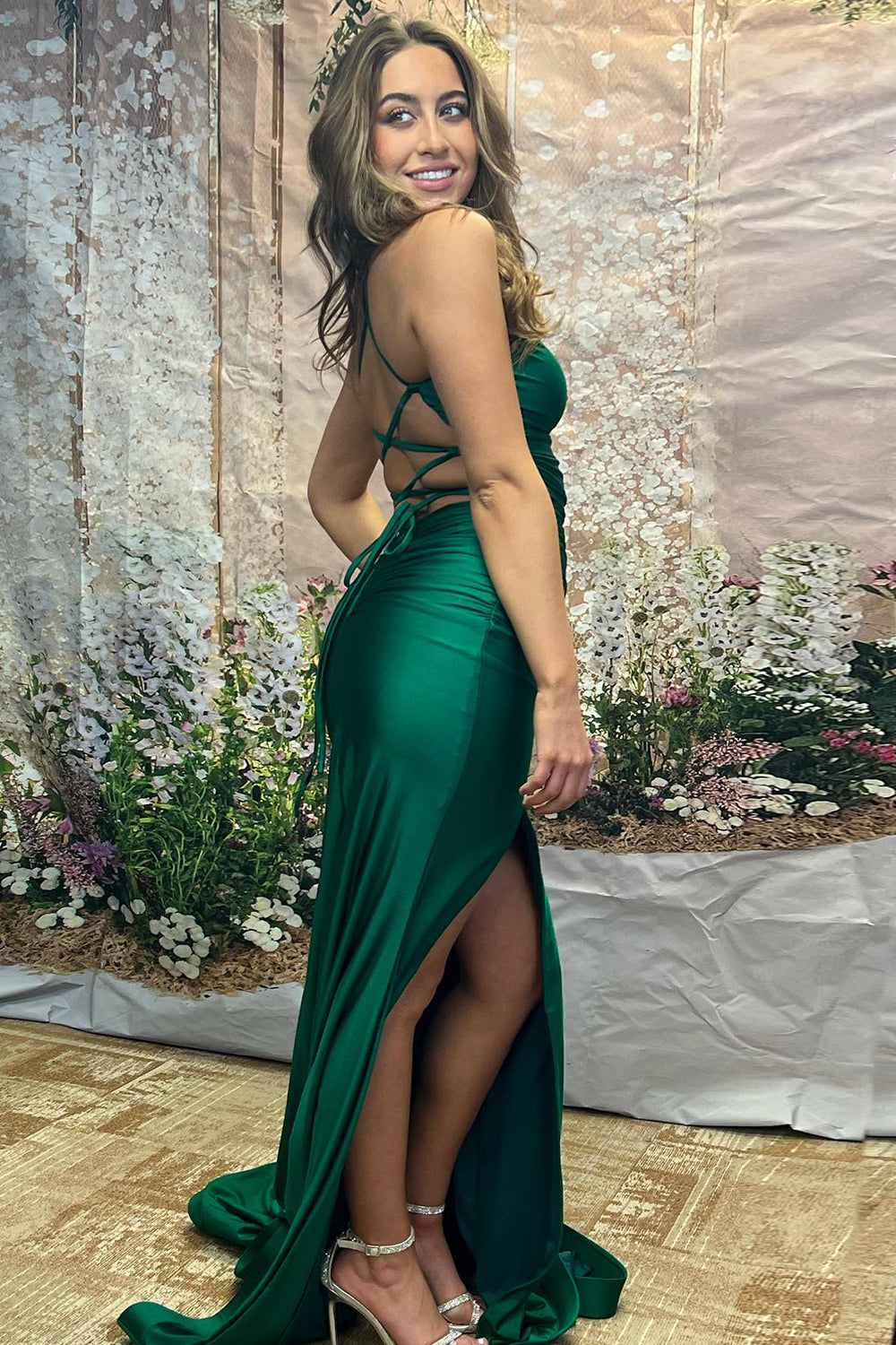Elisabeth |Mermaid Spaghetti Straps Jersey Prom Dress with Slit