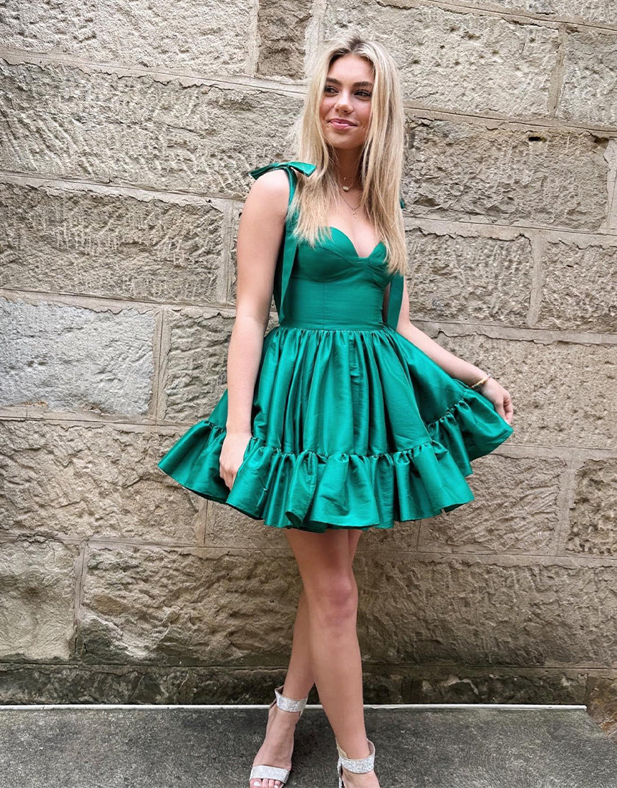 Sabrina |A-line Sweetheart Homecoming Dress with Ruffle
