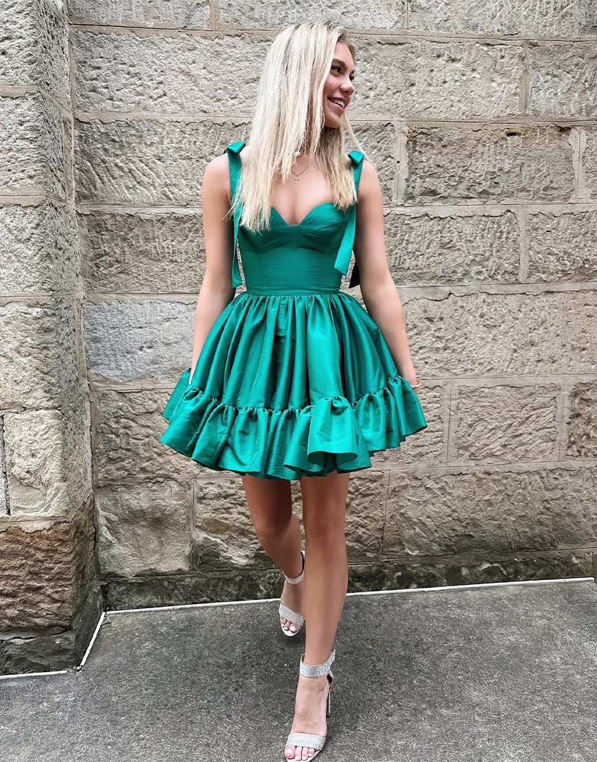 Sabrina |A-line Sweetheart Homecoming Dress with Ruffle