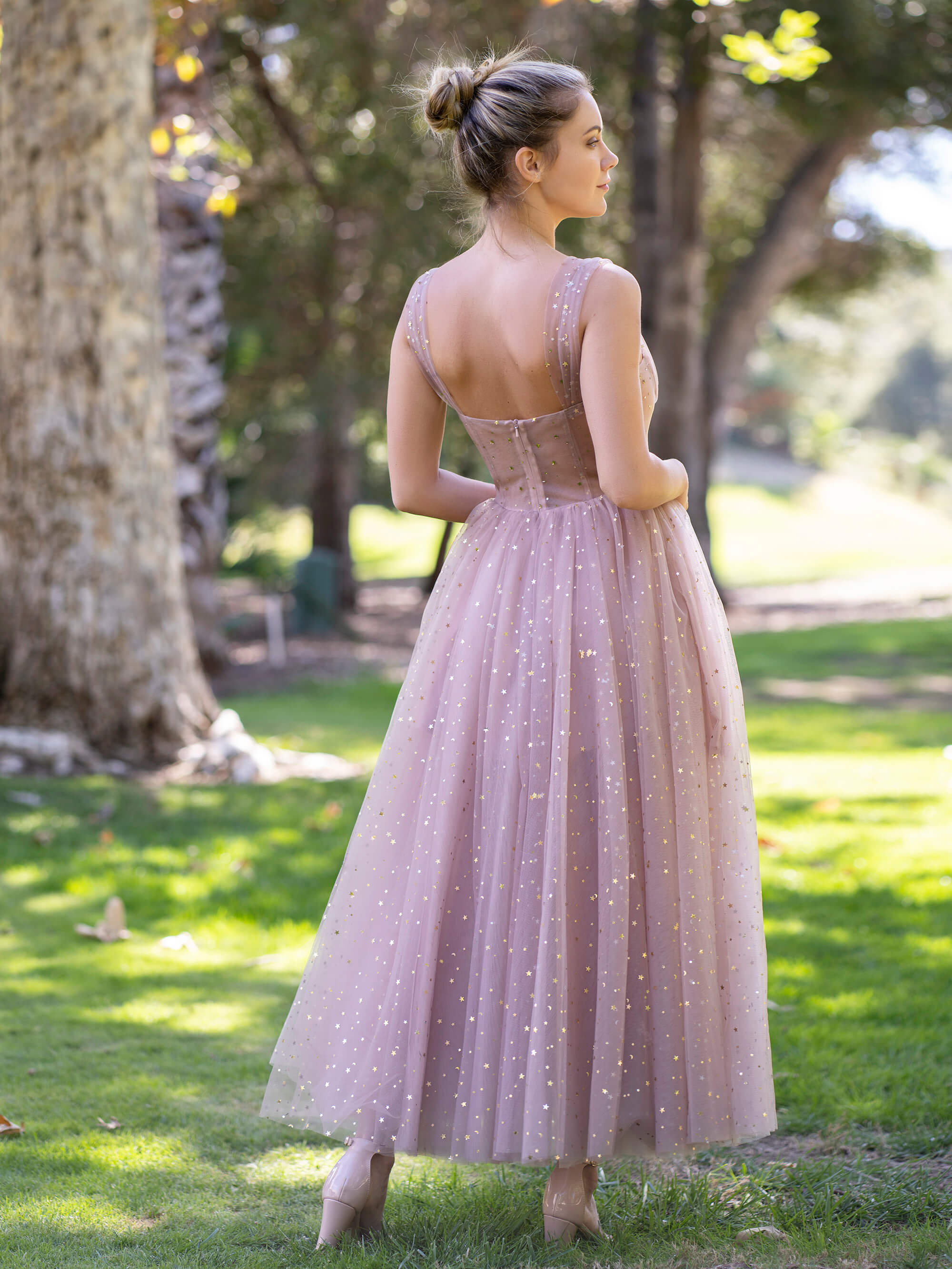 Corset Starlit cloud Maxi-Length Prom Dress