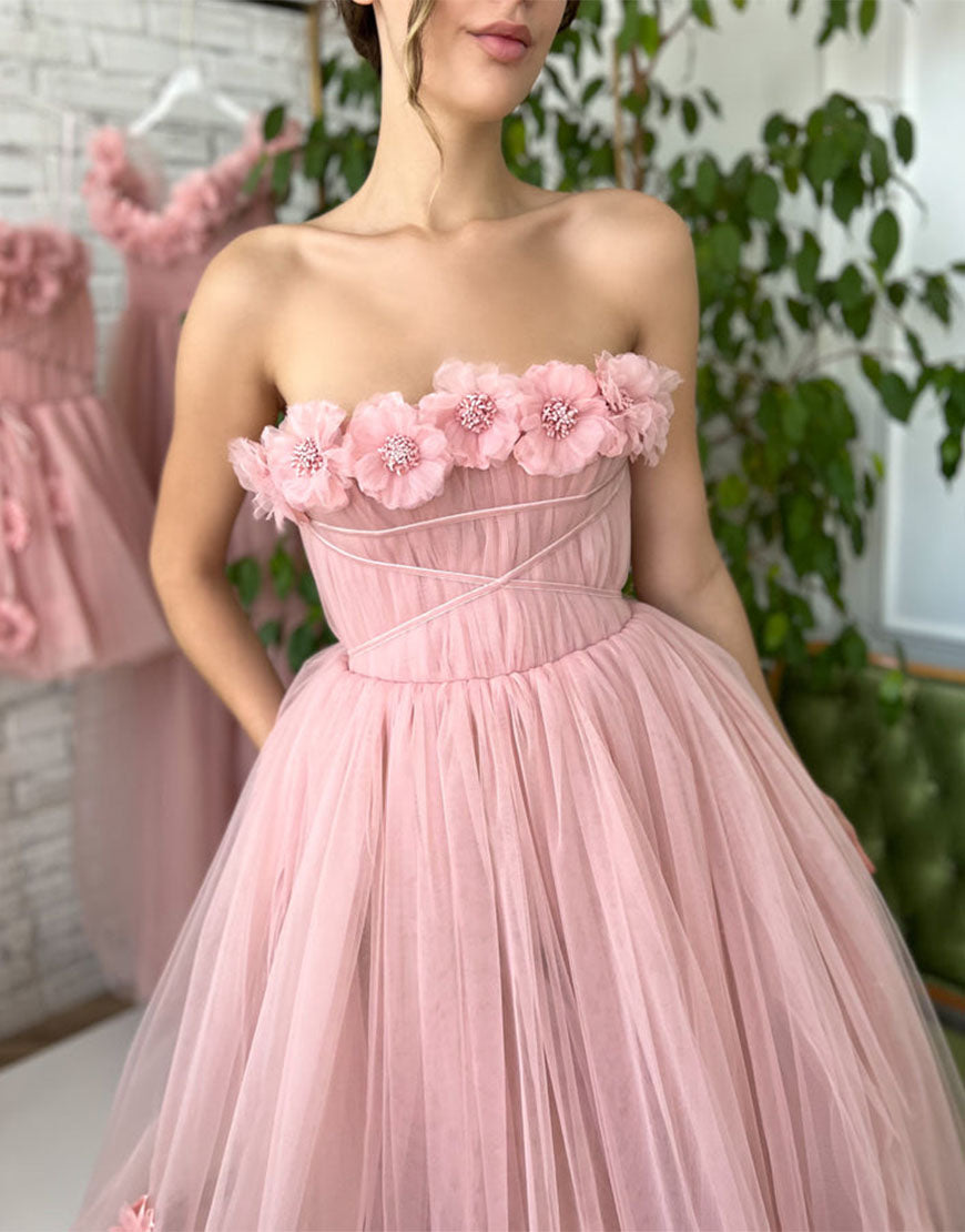 Light Pink Rosette Gown | The Little Factory