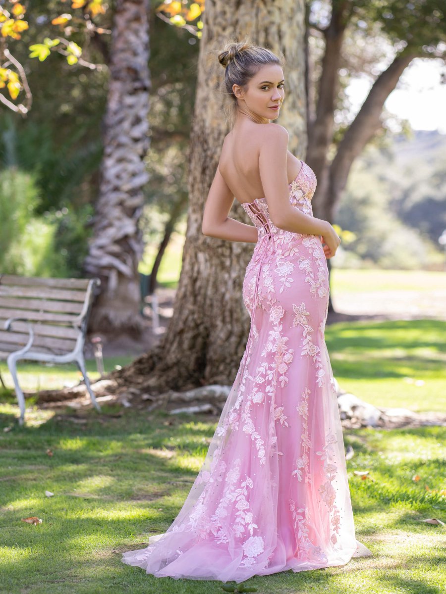 Sweetheart Neck Lace Mermaid Tulle Prom Dress KissProm